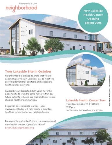 Neighborhood Healthcare - Lakeside Health Center Tour (RSVP REQUIRED)