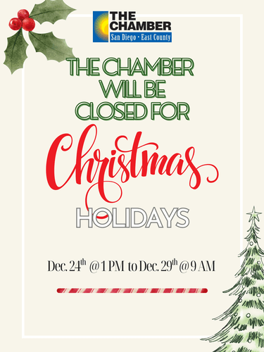 CHAMBER CLOSED - HOLIDAY