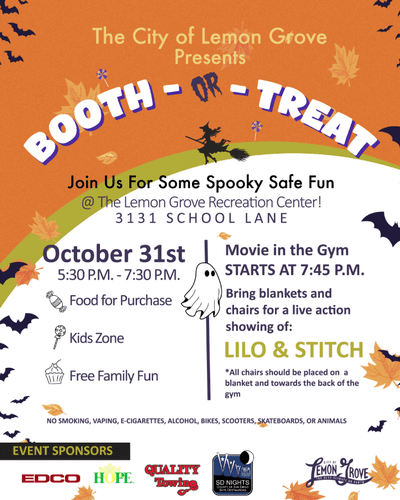 Booth or Treat - City of Lemon Grove