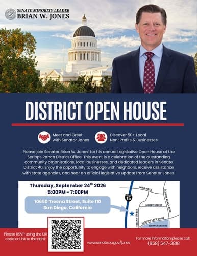 DISTRICT OPEN HOUSE - Senator Brian Jones